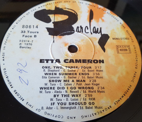 Etta Cameron : I'm A Woman (LP, Album)