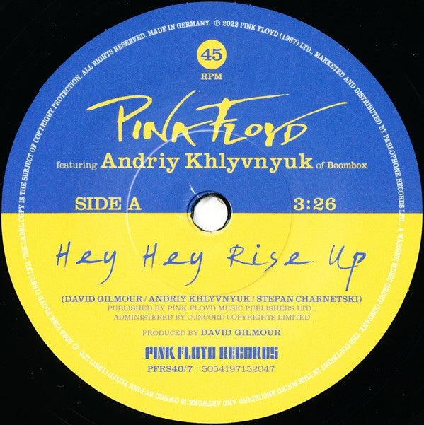 Pink Floyd Featuring Andriy Khlyvnyuk* : Hey Hey Rise Up (7", Single, Ltd)