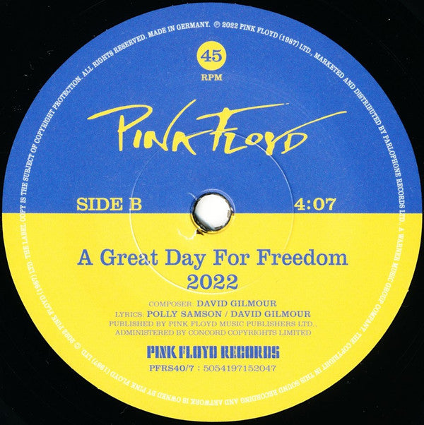 Pink Floyd Featuring Andriy Khlyvnyuk* : Hey Hey Rise Up (7", Single, Ltd)