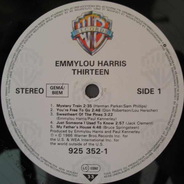 Emmylou Harris : Thirteen (LP, Album)