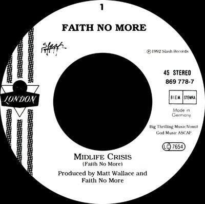 Faith No More : Midlife Crisis (7", EP)
