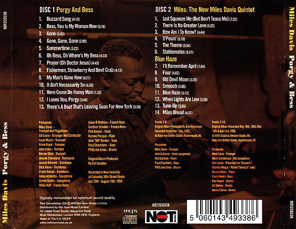 Miles Davis : Porgy & Bess (2xCD, Comp, RM)