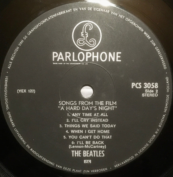 The Beatles : A Hard Day's Night (LP, Album, Fli)