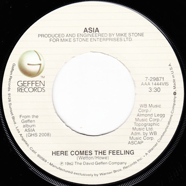 Asia (2) : Sole Survivor (7", Single, Win)