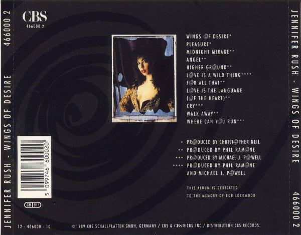 Jennifer Rush : Wings Of Desire (CD, Album)