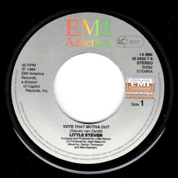 Little Steven : Vote That Mutha Out! (7", Single)