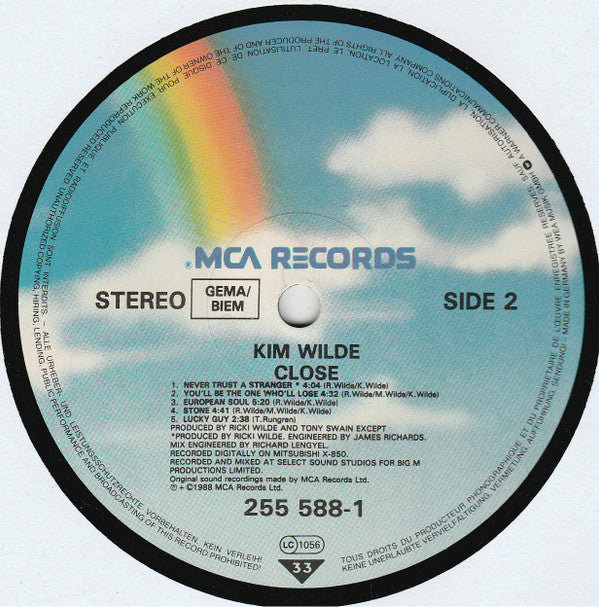Kim Wilde : Close (LP, Album)