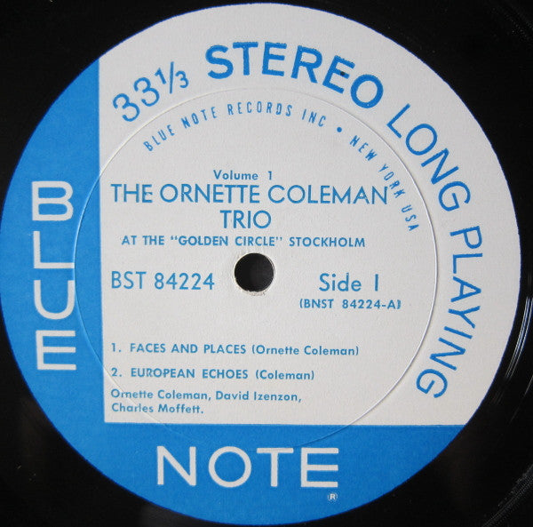The Ornette Coleman Trio : At The "Golden Circle" Stockholm - Volume One (LP, Album)