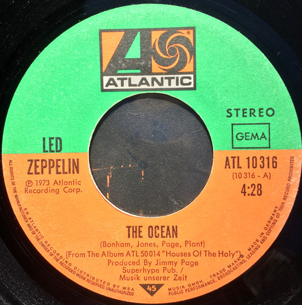 Led Zeppelin : The Ocean (7", Single)