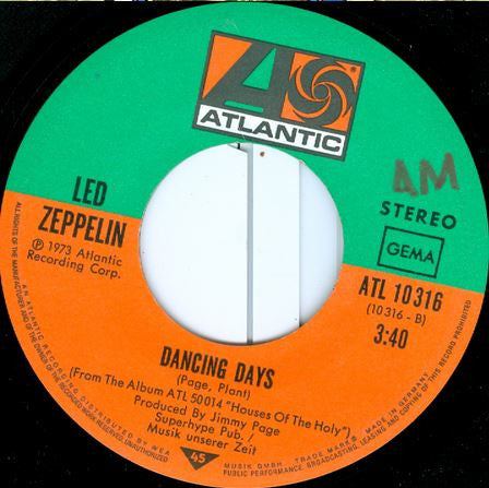 Led Zeppelin : The Ocean (7", Single)