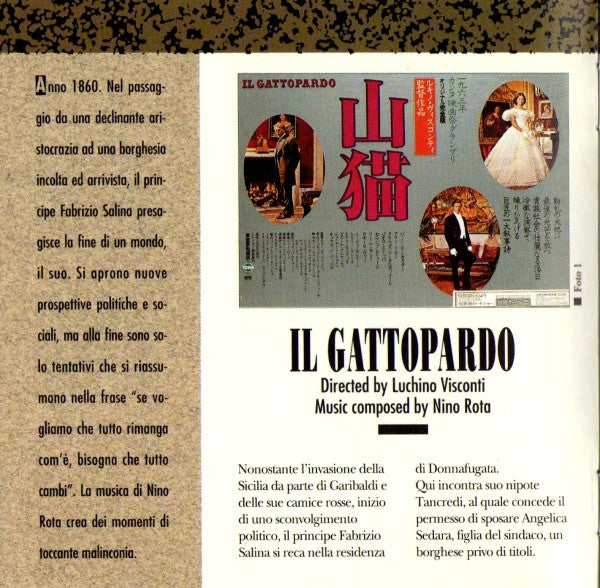 Nino Rota : Il Gattopardo (CD, Album, RE, RM)