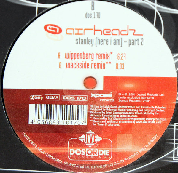Airheadz : Stanley (Here I Am) (Part 2) (12")