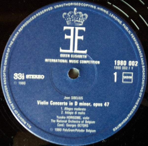 Yuzuko Horigome, Peter Zazofsky, Véronique Bogaerts, Irina Tseitlin, Jean Sibelius, Sergei Prokofiev, Alexander Glazunov, Frederik Van Rossum, Béla Bartók : Violon - Violin - 1980 - Viool - Violine (3xLP + Box)