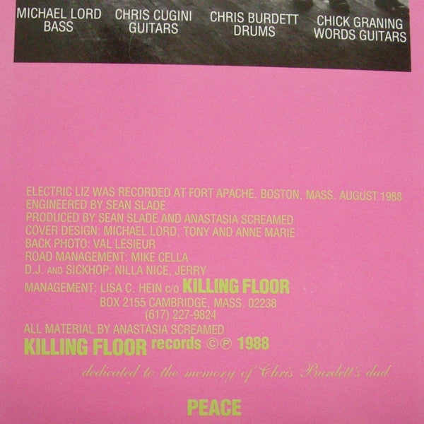 Anastasia Screamed : Electric Liz (12", EP)