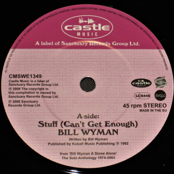 Bill Wyman : Stuff (Can't Get Enough) (7", Single)