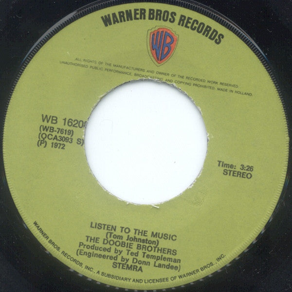 The Doobie Brothers : Listen To The Music (7", Single)