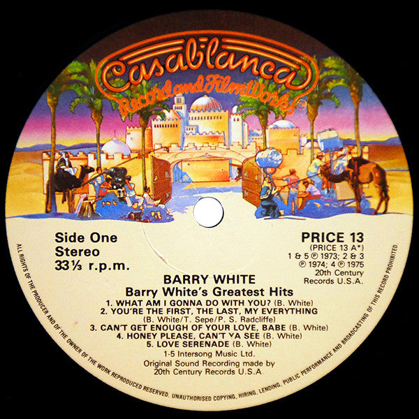Barry White : Greatest Hits (LP, Comp, RE)