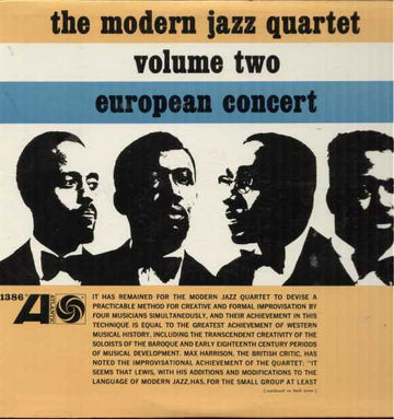 The Modern Jazz Quartet : European Concert Volume Two (LP, Album, Mono)