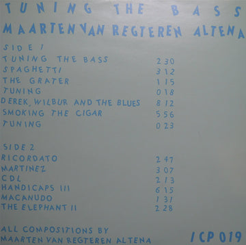 Maarten Altena : Tuning The Bass (LP, Album)