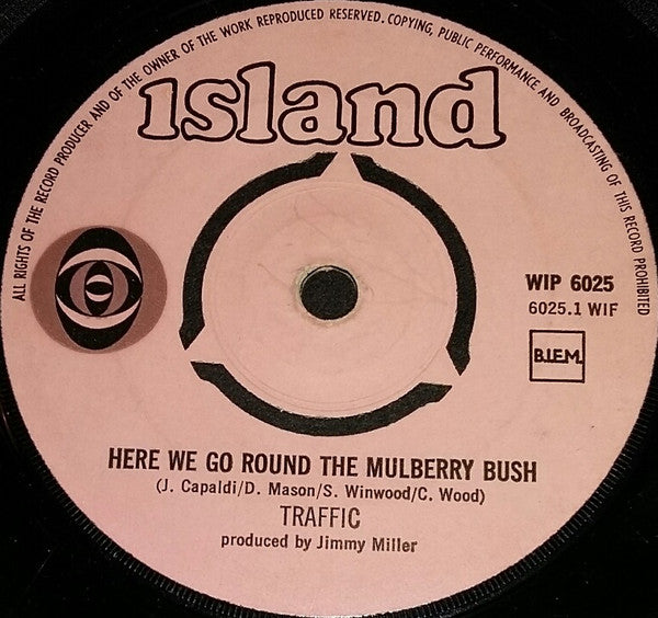 Traffic : Here We Go Round The Mulberry Bush / Coloured Rain (7", Single)