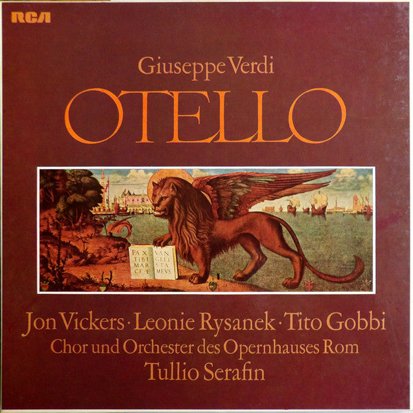 Giuseppe Verdi, Jon Vickers · Leonie Rysanek · Tito Gobbi, Coro Del Teatro Dell'Opera Di Roma Und Orchestra Del Teatro Dell'Opera Di Roma, Tullio Serafin : Otello (3xLP, Album + Box)