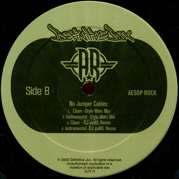Aesop Rock : Easy / No Jumper Cables (12")
