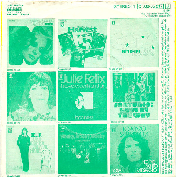 Small Faces : Lazy Sunday / Tin Soldier (7", RE)