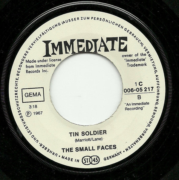 Small Faces : Lazy Sunday / Tin Soldier (7", RE)