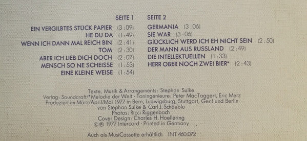 Stephan Sulke : Stephan Sulke 2 (LP, Album)