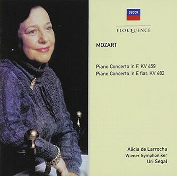 Wolfgang Amadeus Mozart – Alicia De Larrocha • Wiener Symphoniker / Uri Segal : Piano Concertos In F, K.459 • In E Flat, K.482  (CD, Album, RE)