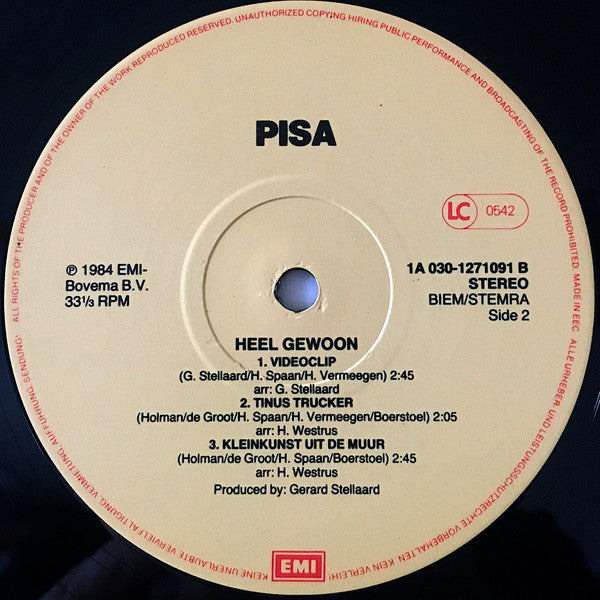 Pisa : Heel Gewoon (LP, Album)