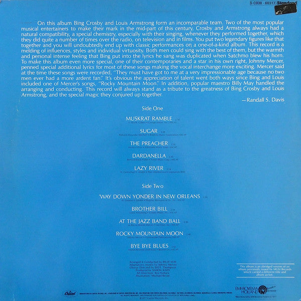 Bing Crosby & Louis Armstrong : Bing & Satchmo (LP, Album, RE, RP)
