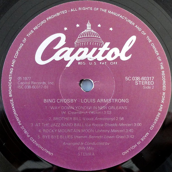 Bing Crosby & Louis Armstrong : Bing & Satchmo (LP, Album, RE, RP)