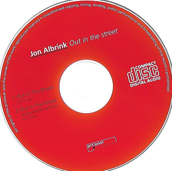 Jon Albrink : Out In The Street (CD, Single, Promo)