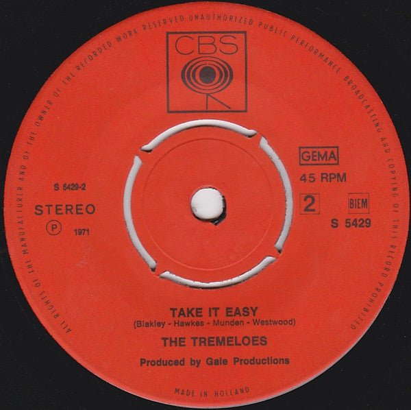 The Tremeloes : Right Wheel, Left Hammer, Sham (7", Single)