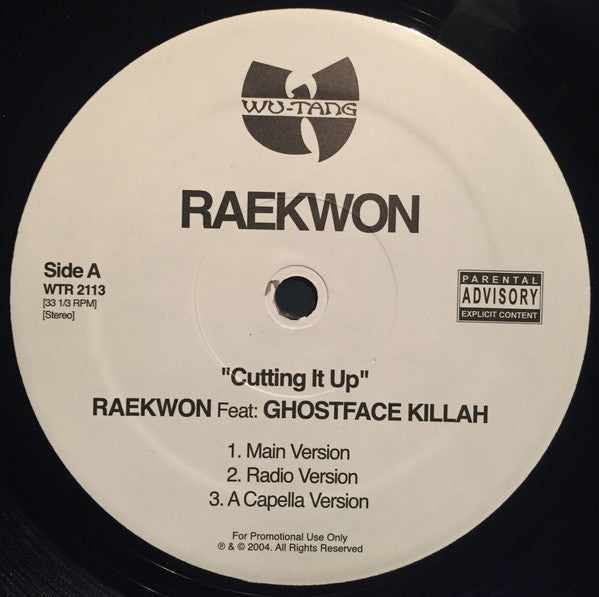 Raekwon / Ice Water : Cutting It Up / Ice Water Anthem (12", Promo)