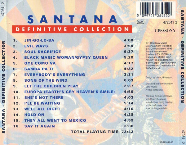 Santana : Definitive Collection (CD, Comp, RE)