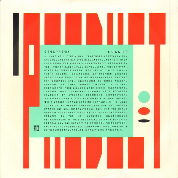 Yes : Love Will Find A Way (12", Single)