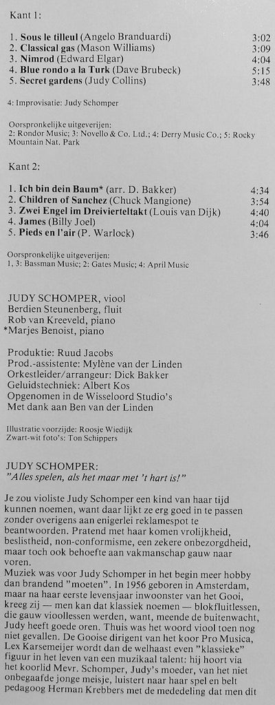 Judy Schomper, Berdien Stenberg : Secret Gardens (LP, Album)