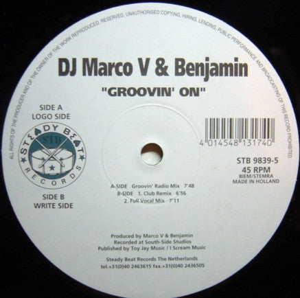 DJ Marco V & Benjamin* : Groovin On (12")