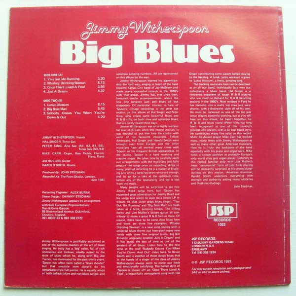 Jimmy Witherspoon : Big Blues (LP)
