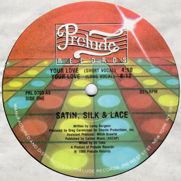 Satin, Silk & Lace : Your Love (12")