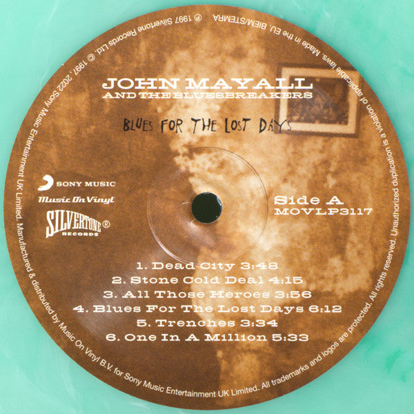 John Mayall & The Bluesbreakers : Blues For The Lost Days (LP, Album, Ltd, Num, RE, RM, Gre)