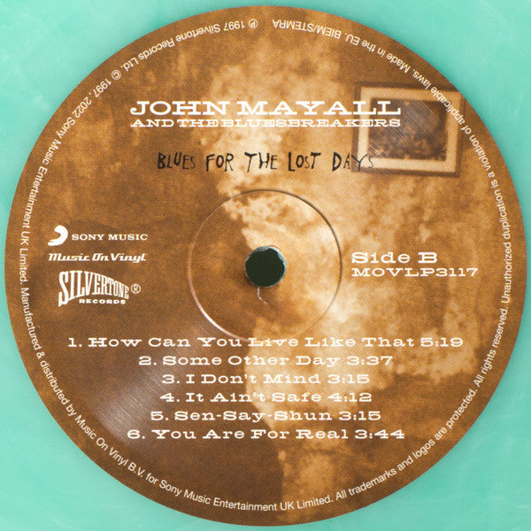 John Mayall & The Bluesbreakers : Blues For The Lost Days (LP, Album, Ltd, Num, RE, RM, Gre)