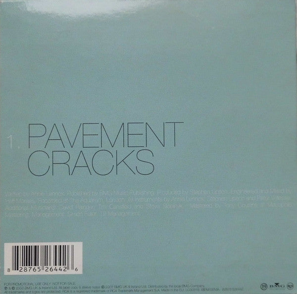 Annie Lennox : Pavement Cracks (CD, Single, Promo, Car)