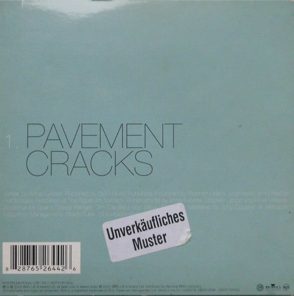 Annie Lennox : Pavement Cracks (CD, Single, Promo, Car)