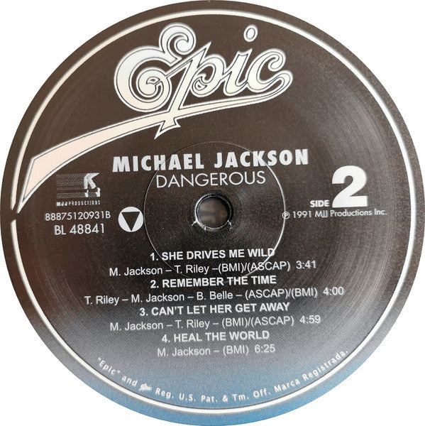 Michael Jackson : Dangerous (2xLP, Album, RE)