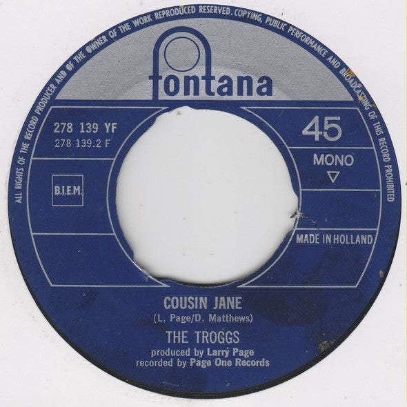 The Troggs : Any Way That You Want Me / Cousin Jane (7", Single, Mono)