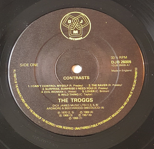 The Troggs : Contrasts (LP, Comp, Mono, RE)