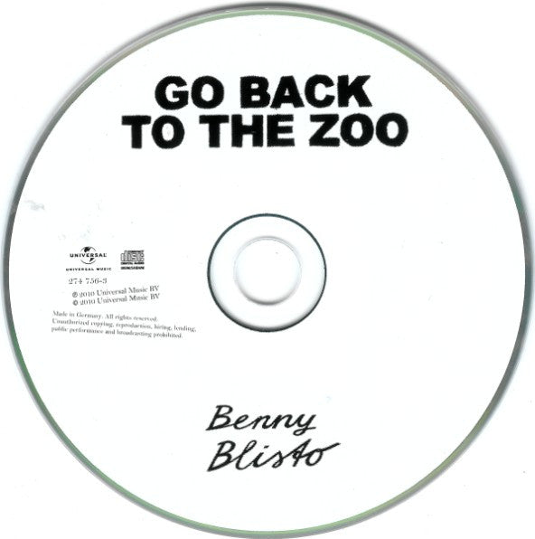 Go Back To The Zoo : Benny Blisto (CD, Album)